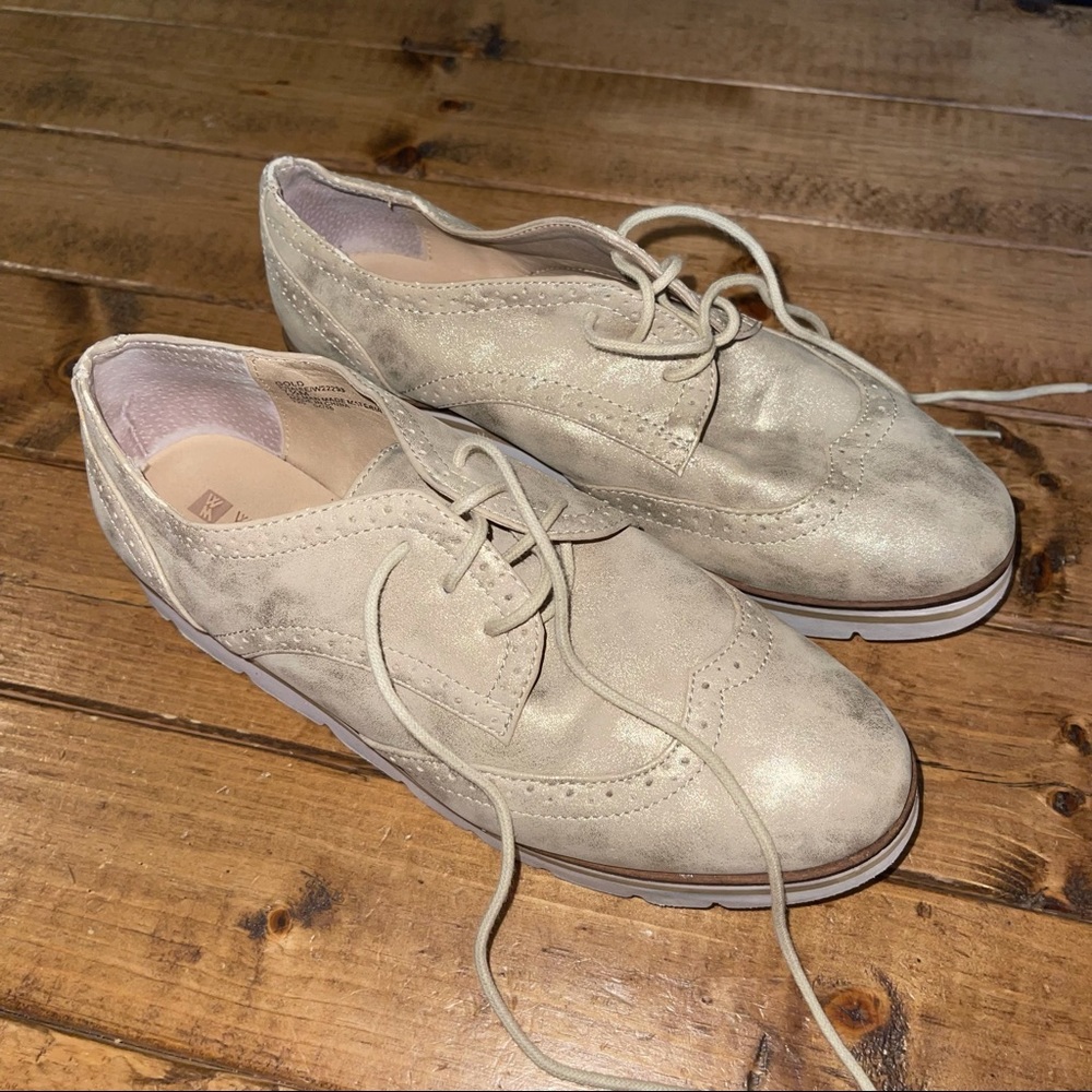 White Mountain Gold Praise Platform Oxford Shoes
